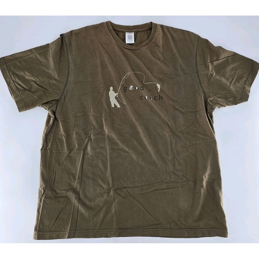 VTG Egyptian Cotton T Shirt - Fishing "good Catch" SOFT great Quality Sz: XL